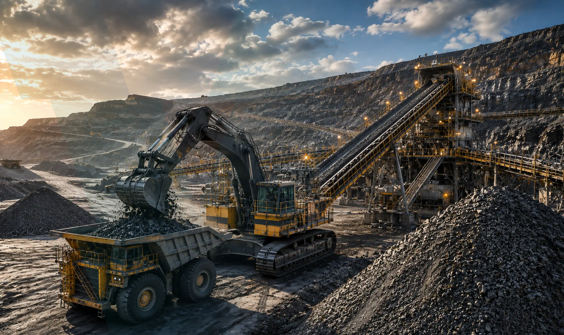 Madencilik tesisinde vibrasyon motoru uygulaması