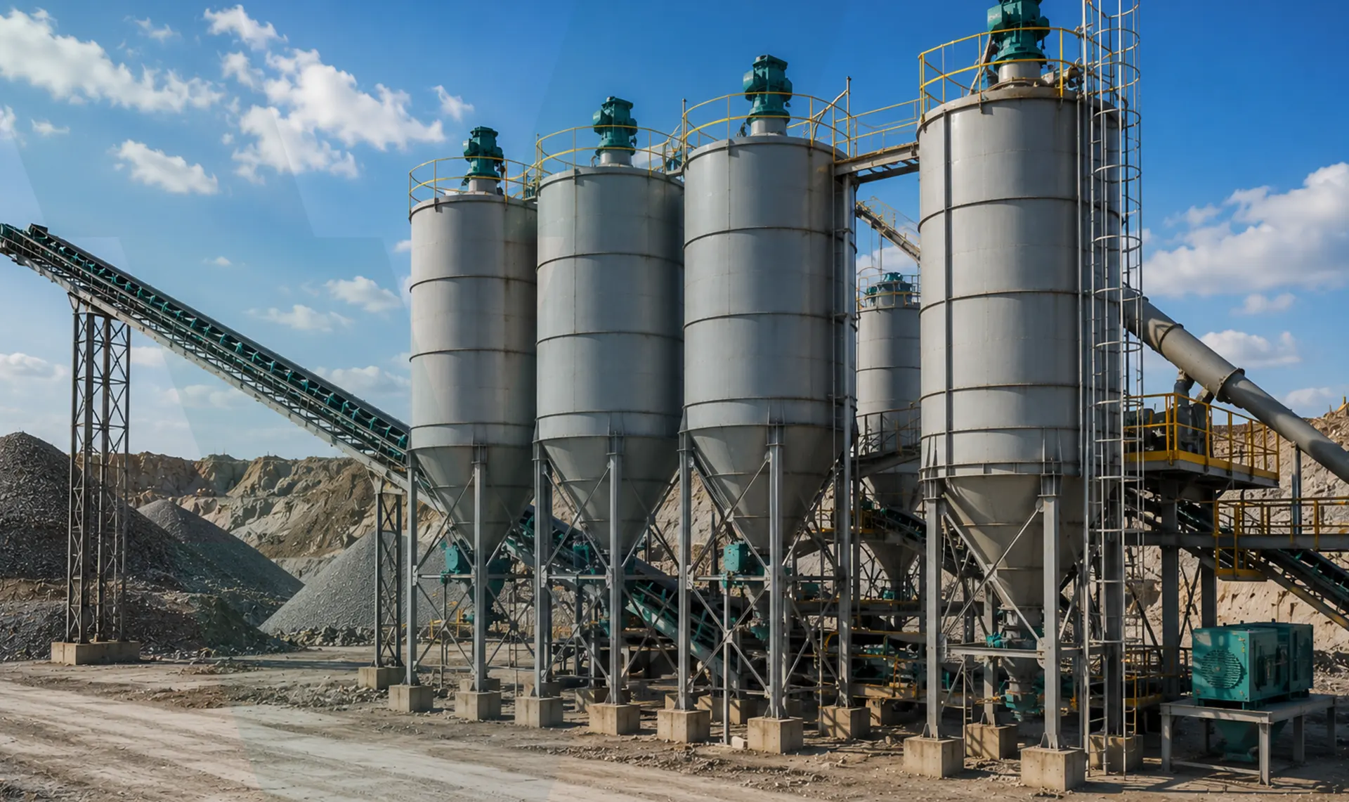 Silo malzeme akışında vibrasyon motoru kullanımı